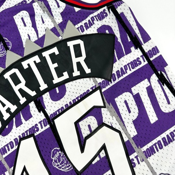 Mitchell Ness NBA Toronto Raptors Vince Carter 15 Hardwood Jersey 1998 Swingman - Picture 12 of 12